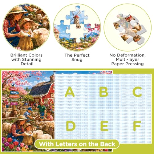 500 Piece Puzzle for Adults, Spring Petting Zoo Farm Puzzle 500 Pieces - color: Tourist Farm