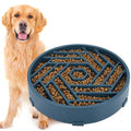TOBYTO Slow Feeder Dog Bowls Large Medium Breed,Anti-Choking Slow Eating Dog Food Bowl,Non Slip Pet Slower Food Feeding Bowls Large Puzzle Slow Feeder Bloat Stop Maze Dog Dishes,Dark Blue - color: Dark Blue