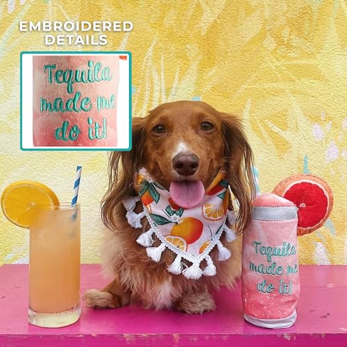 Haute Diggity Dog Pawloma Plush Dog Toy, Cocktail Parody Stuffed Chew Toys - color: Pawloma (Dusty Pink)