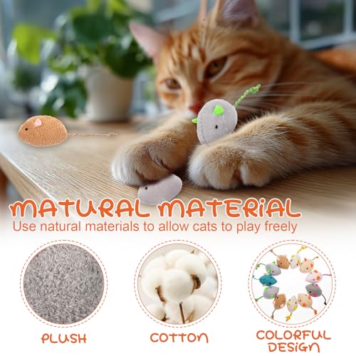 Leitee 12 Pack Cat Toys Plush Mice Flopping Fish for Indoor Cats Dogs - style: Simulated Fish