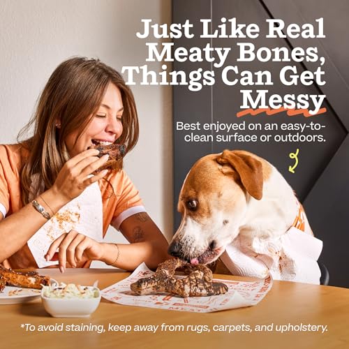 WOOF HonestChew Meaty Antler Dog Chew Toy for Dogs Under 25 lbs - size: Small