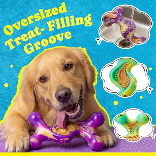 Kseroo 2 Pack Indestructible Dog Toys for Aggressive Chewers 30-120 lbs