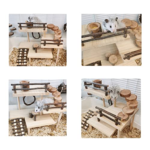 Wooden Hamster Playground, Hamster Platform, Hamster Climbing Hide Frame - color: 11