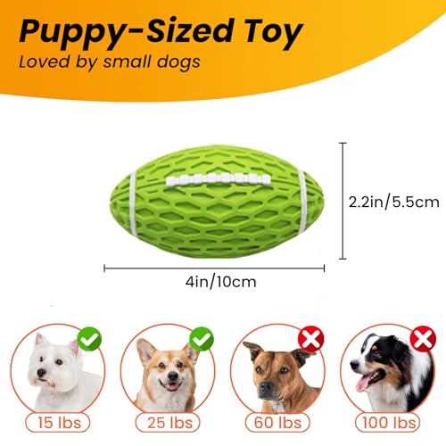 Puppy Toy, Interactive Squeaky Dog Ball Toys for Small Dogs - color: Green, size: Small
