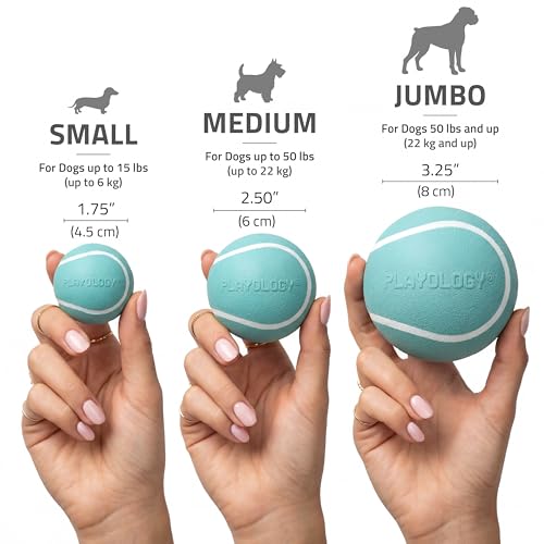 Playology Squeaky Chew Ball Dog Toy - Small, Peanut Butter Scent, 3-Pack