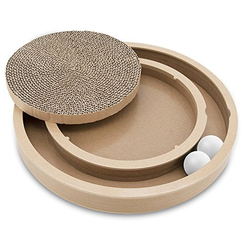 Catify Spin n' Scratch Interactive Cat Scratcher - Round - color: Scratch & Spin