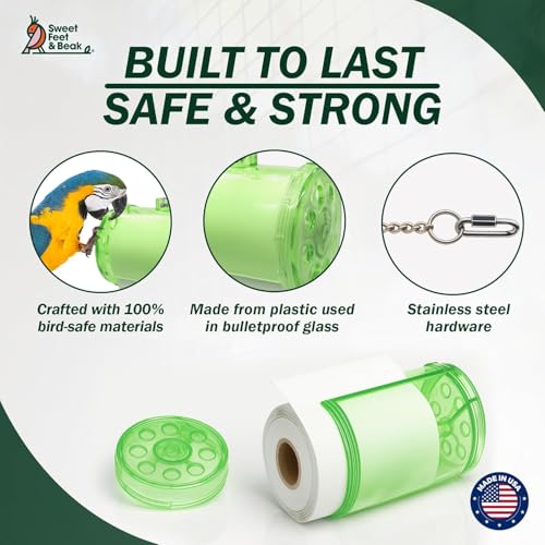Sweet Feet and Beak Shred Master, Small, 2.5" Plastic Bird Shredding Toy - size: Small