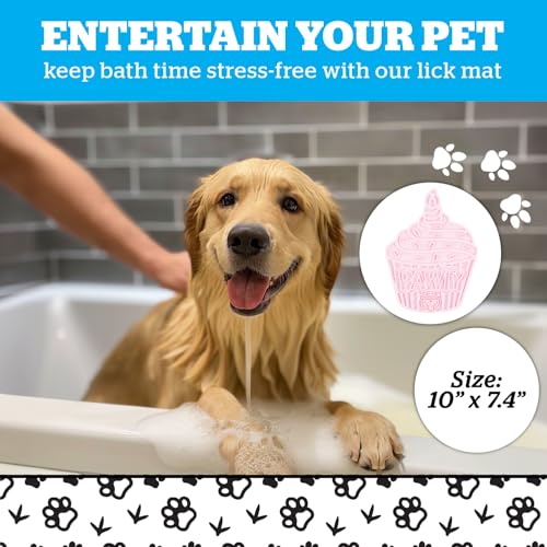 BigMouth Cupcake Silicone Lick Mat for Dogs and Cats, Slow Feeder Enrichment Pad, Dishwasher Safe Anxiety Relief Toy - style: Cupcake