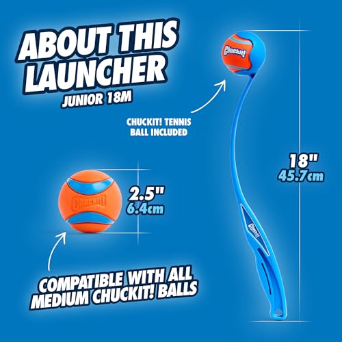 Chuckit! Dog Ball Launcher, Junior 18in, Medium 2.5in Ball - size: 18in, style: Junior