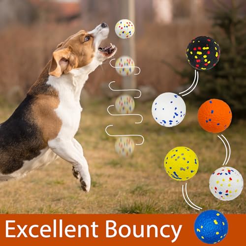 Beieverluck 12 Pack Dog Tennis Balls for Aggressive Chewers, Indestructible Dogs Toy Balls for Large Medium Small Dog Fetch Game, Water Play & Teeth Cleaning