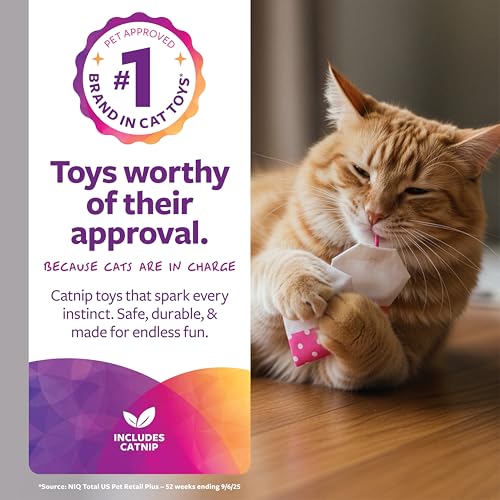 SmartyKat (2 Count Tea Teazers Catnip Cat Toys - Pink/Orange, 2 Count