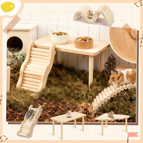 Breezehug 4 Pcs Hamster Cage Accessories Hamster Platform Toy, Climber - style: Climber