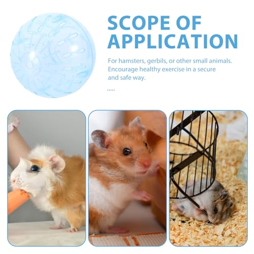 2pcs Small Pet Running Ball Hamster Ball Hamster 10 Inch Guinea Pig Exercise Small Animal Running Guinea Toys Exercise Speedboat Mute - size: 2pcs