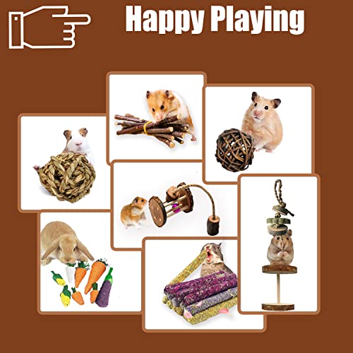 13pcs Guinea Pigs Toys, Bunny Toys for Rabbits Indoor,for Pet Rabbits, Guinea Pigs, and Chinchillas