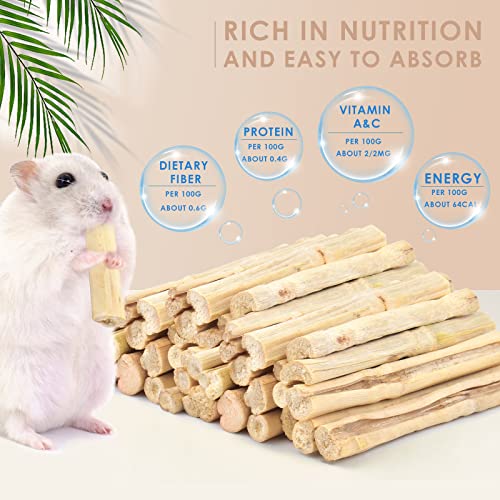Bissap 700g/1.5Ib Sweet Bamboo Chew Sticks for Rabbits, Bunny Chewing Sticks for Rabbits Hamster Chinchilla Guinea Pigs Rabbit Small Animals Natural Treats Teeth Grinding Toys - size: 1.54 Pound (Pack of 1)