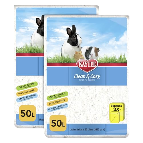 Kaytee Clean & Cozy Paper Bedding for Small Animals, White, 100 Liter - size: 100 Liter