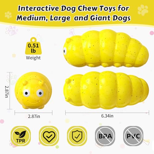 Tough Interactive Dog Toy for Outdoor Swimming & Water Fetch Play - color: Yellow Chubby