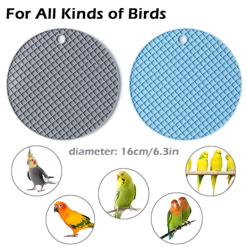 2Pcs Bird Foraging Toys Puzzle, Bird Slow Feeder Mats, Interactive Parrot Foraging Toys & 2pcs Bird Spinner Toys for Parrots with Bells, Natural Wood Parakeet Toys Noise for Cage