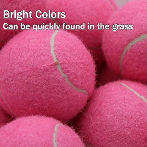 SHYUJAJIE Tennis Ball,20 Pack Practice Balls Bulk,Dog Balls with Mesh Bag - color: Pink