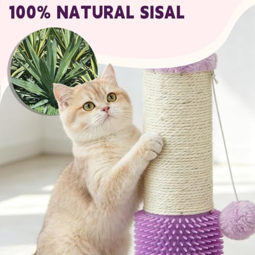 45" Tall Cat Scratching Post for Large,Heavy Duty Scratcher Tree - color: pruple-45inch