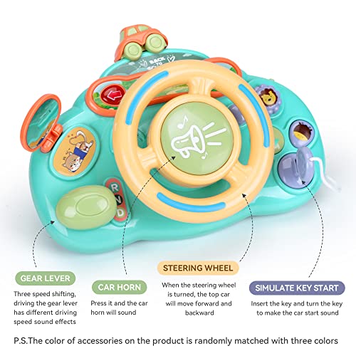 Caterbee Baby Turn and Learn Driver Steering Wheel Toys (Blue) - color: Blue