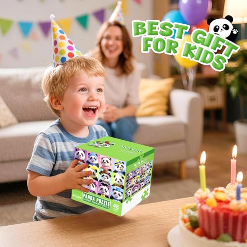 Jumbo Floor Puzzle for Kids,48 Piece Panda Jigsaw Puzzle Ages 3-8 - style: Panda