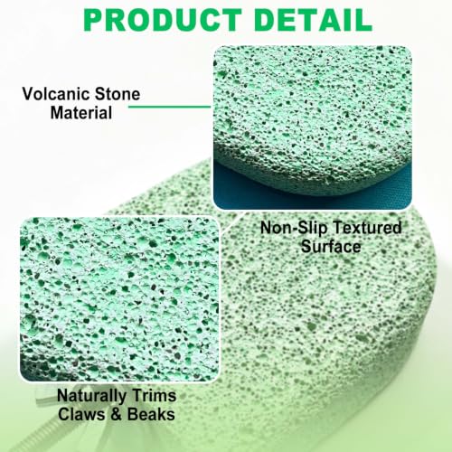4Pcs Bird Beak Grinding Stone Lava Ledge Parrot Perch Stand Platform,Color - color: 4Pack Colorful | S