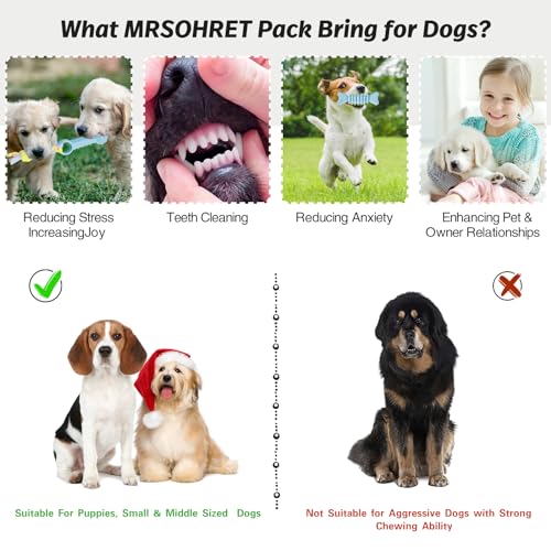 MRSOHRET Puppy Toys, 8 Pack Puppy Chew Toys for Teething, Cute Blue Small Dog Toys Set, Teething Toys for Puppies, Soft Durable Interactive Chew Toy for Small Dogs - color: Blue