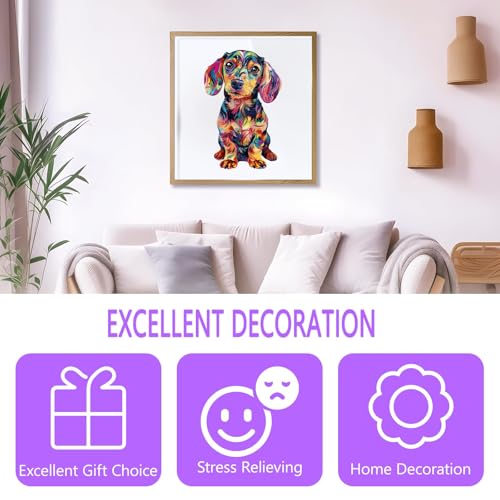 Colorful Dachshund Wooden Puzzles for Adults 180 Pieces, L-13.4 * 8.7in - size: Large