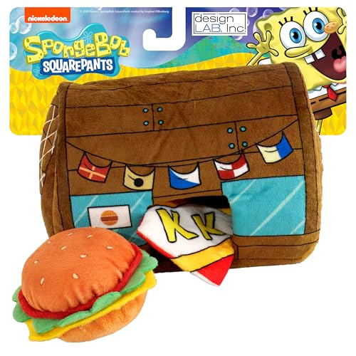 SpongeBob SquarePants Plush Dog Toys, Nesting Toy Krusty Krab Set, 3-Pack - style: Nesting Krusty Krab