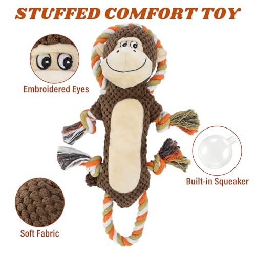 Squeaky Monkey Dog Toy for Large Dogs - style: Monkey Shape
