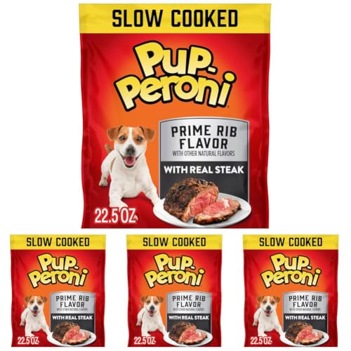Pup-Peroni Prime Rib Flavor Dog Treats, Bag 1.41 Pound (Pack of 4) - size: 1.41 Pound (Pack of 4)