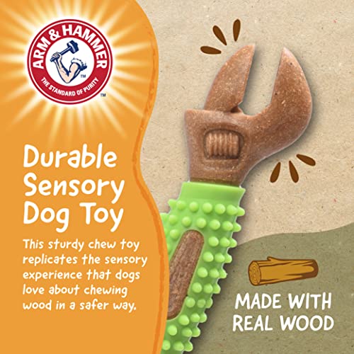 Arm & Hammer Chew Tools Compressed Wood Wrench Dog Chew Toy, 8 in - color: Wrench, size: 8 Inch