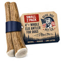 Devil Dog Pet Co Whole Elk Antlers for Dogs, Small 2 Pack, Long Lasting - style: WHOLE - Small - 2 Pack