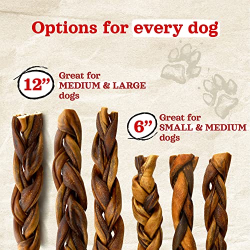 Natural Farm Braided Collagen Chews for Dogs (6 Inch, 5 Pack)