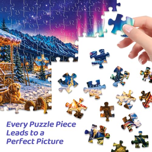 500 Piece Puzzles for Adults, Cozy Winter Cabin Jigsaw Puzzle 500 Pieces - color: Winter Cabin