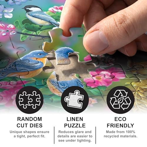 MasterPieces 1000 Piece Jigsaw Puzzle for Adults, Family, Or Youth - Songbird Collage - 19.25"x26.75" - style: Songbird Collage