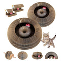Cardboard Cat Toy, Foldable & Reversible Cat Scratching Board Scratcher Pad - color: Cat Design - 2 Pack