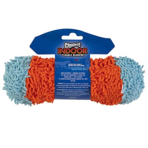 Chuckit! Indoor Fetch Tumble Bumper Dog Toy (8.5 Inch), Orange and Blue - size: Medium/Large