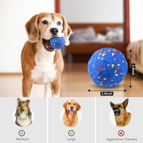 Dog Interactive Toys, Tough Dog Toys Ball, Etpu Material Chew Toy, Durable Chasing Toy, Long Battery Life, Healthy Stress Relief Toy for Medium and Large Dogs (Orange,Large) - color: Orange, size: L 3.4in