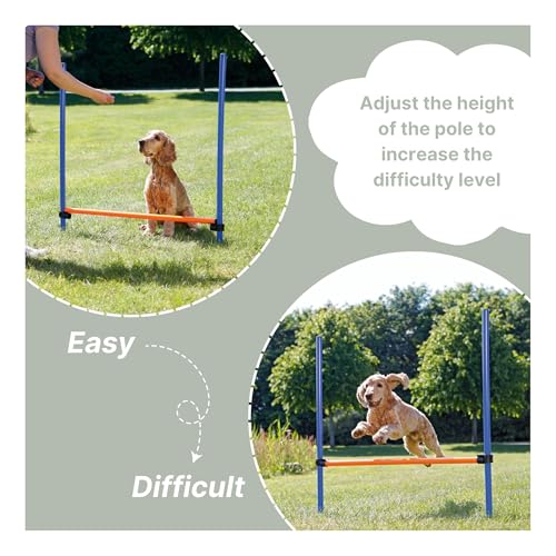 TRIXIE Dog Agility Hurdle with Height Adjustable Crossbar