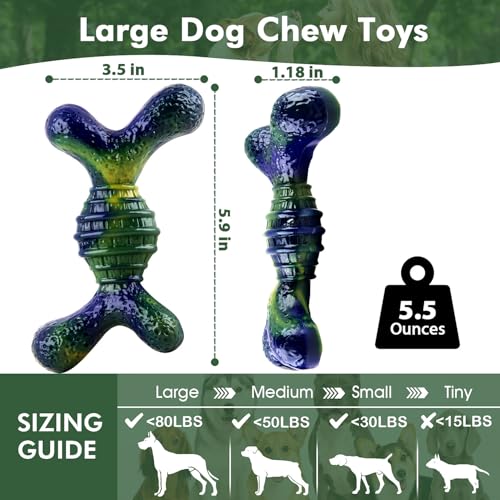 Rensh 3-Pack Dog Chew Toys for Aggressive Chewers (25-90) LB, Milk-Flavored - color: purple