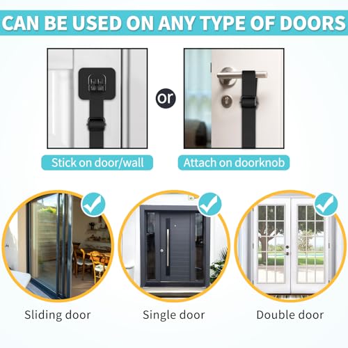COOYOO Dog Doorbells, Adjustable Potty Training Dog Bells, Upgraded for Training Your Puppy The Easy Way, Premium Quality Housetraining Hanging Bell-5 Extra Large Loud 1.5 DoorBells - color: 01-Black