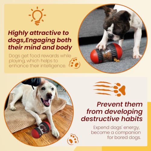 Dog Puzzle Toy, Adjustable Treat Dispenser & Slow Feeder