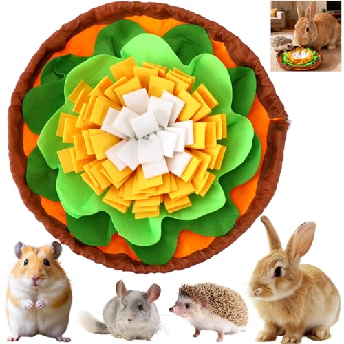 PETKNOWS Rabbit Foraging Mat, Snuffle Puzzle Toy for Small Pets