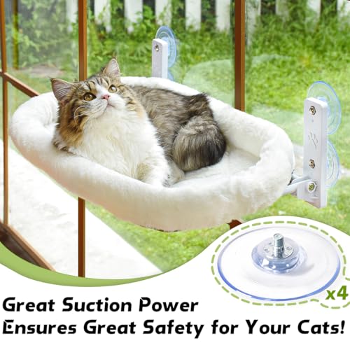 AMOSIJOY 4 Pack Cat Window Perch Strong Replacement Suction Cups with Screw