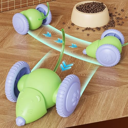 Interactive Cat Toys for Indoor Cats,Automatic Moving Kitten Toys,Cat Balls - color: 1 White