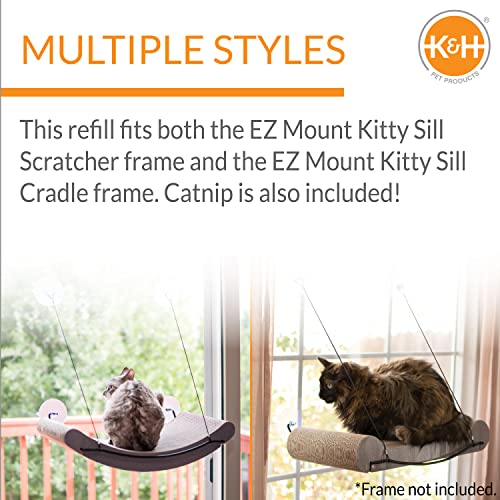 K&H Cat Window Perch, EZ Mount Window Scratcher Cradle REFILL ONLY, 20x11 - style: Cradle Refill
