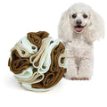 Pet Snuffle Ball, Puzzle Sniffing Interactive Dog Ball for Blind Dogs Training Stress Relief Dog Enrichment Toys Treat Machine Washable (Milk Tea Brown, 10cm) - color: Milk tea brown, size: 10cm