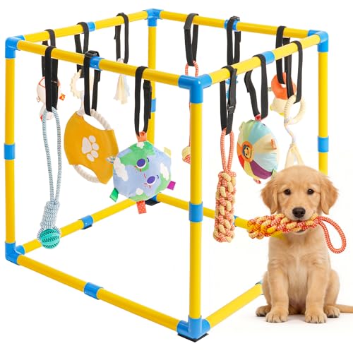 Indoor Puppy Play Gym, Dog Jungle Gym for Small Dogs, 23.6"x 23.6" - size: 23.6 x 23.6 x 23.6inch